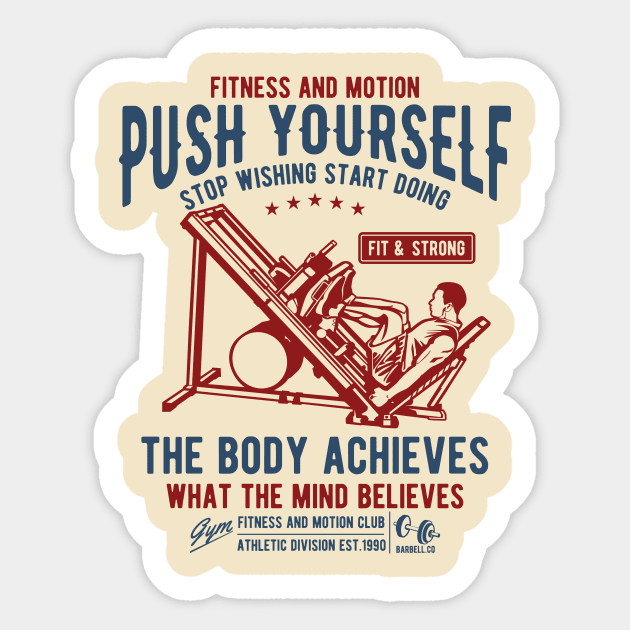 Fitness and Motion Sticker by lionkingdesign